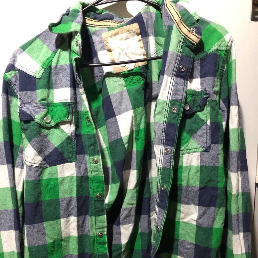 Green checkered men’s shirt